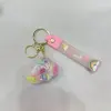 Creative cloud-infused keychain, exquisite and cute quicksand drift bottle, schoolbag pendant and accessory Application Scenario